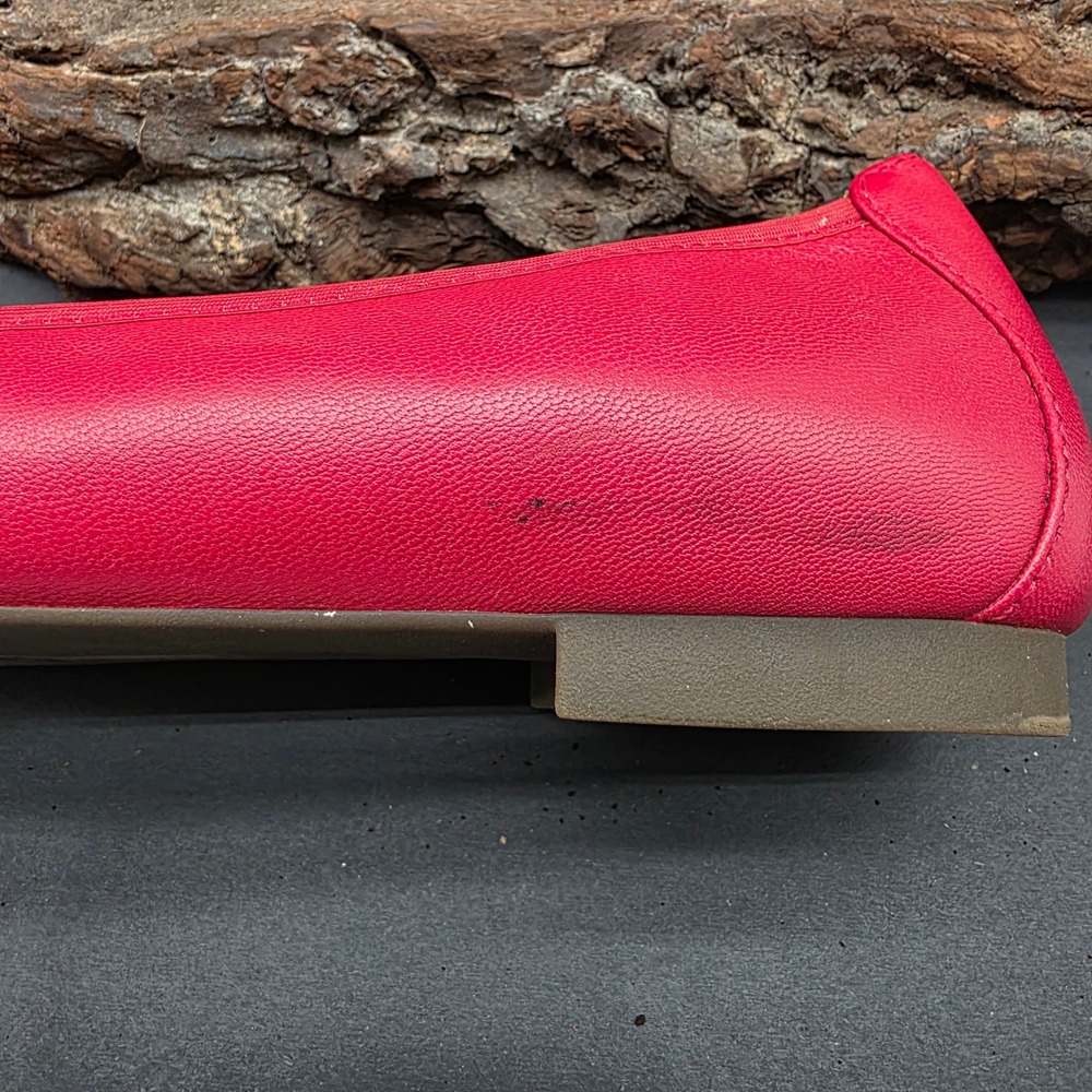 Vionic Minna Ballet Flats Womens 8 Red Leather Bow Orthotic Comfort Shoes - Picture 5 of 5